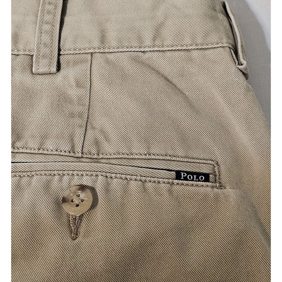 Vintage Polo Ralph Lauren Pleated Chinos 34x30 Khaki Tan Golf Pants Country Club - Picture 5 of 12